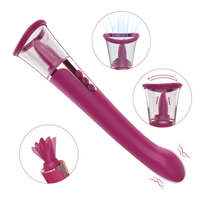 Female Tongue Licking Vibrator Breast Teasing Massage Vibration Masturbation Device Sex Toy