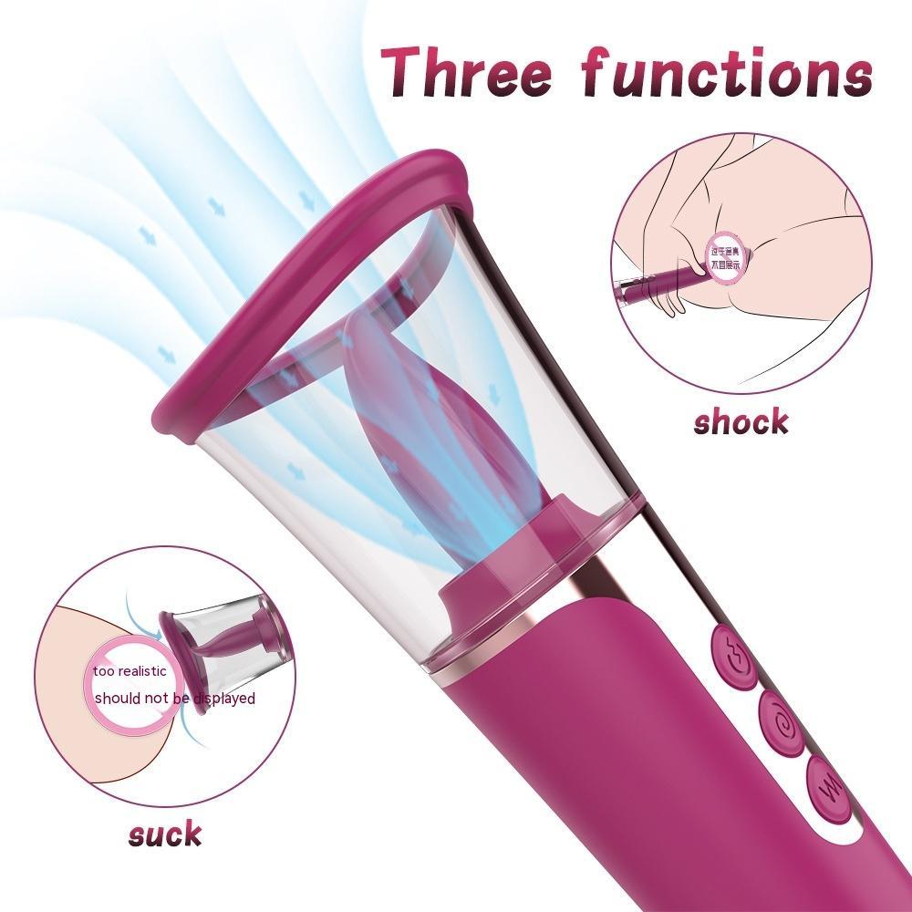 Female Tongue Licking Vibrator Breast Teasing Massage Vibration Masturbation Device Sex Toy