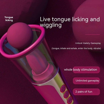 Female Tongue Licking Vibrator Breast Teasing Massage Vibration Masturbation Device Sex Toy