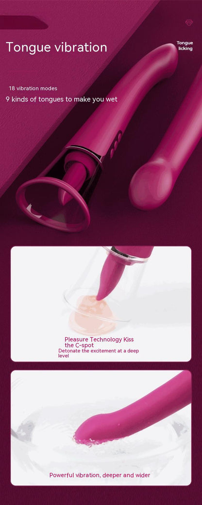 Female Tongue Licking Vibrator Breast Teasing Massage Vibration Masturbation Device Sex Toy